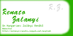 renato zalanyi business card