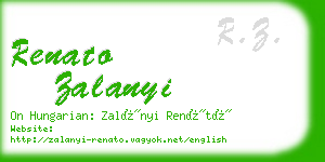 renato zalanyi business card